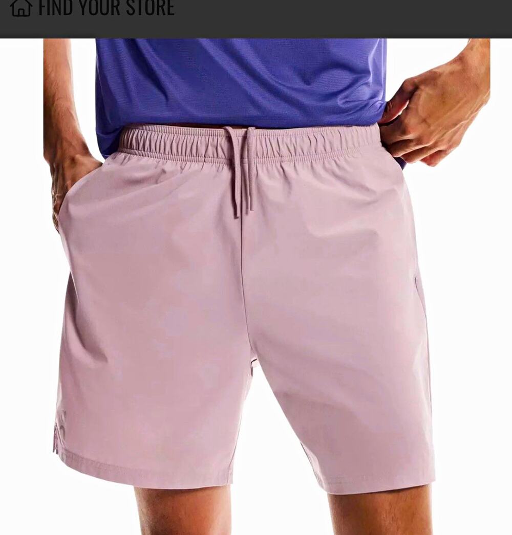 On Men's 5" Core Shorts Size XXL Purple Solid 5" Inseam Drawstring